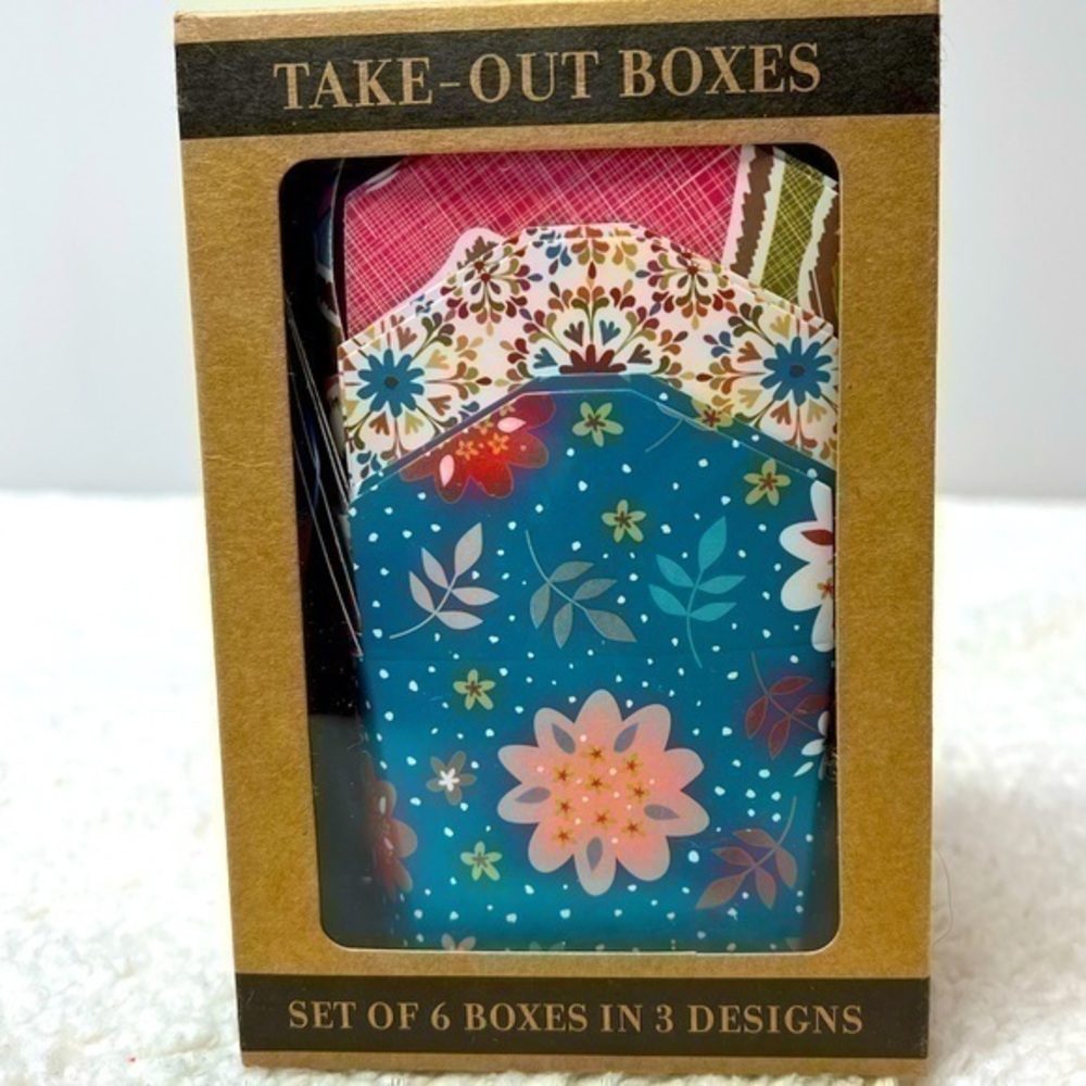 🥳2/$13 Gift Wrap Co. "Calypso" Take-Out Boxes
